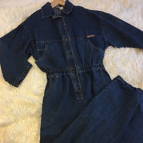 vintage jean jumpsuit
